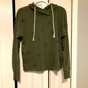 Grayson Threads Army green and black star hoodie